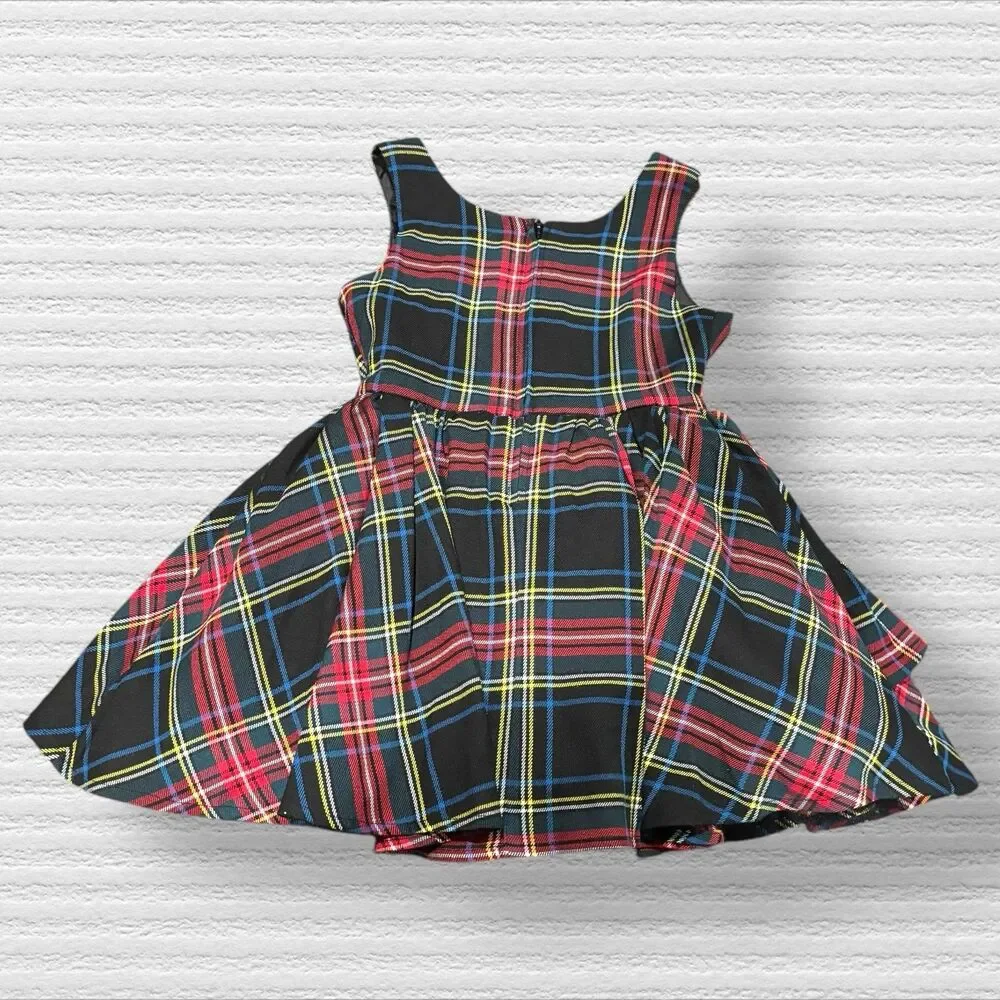 Harajuku Mini Target 4/5 Plaid Pinafore Dress Tartan Ruffle Schoolgirl Dress